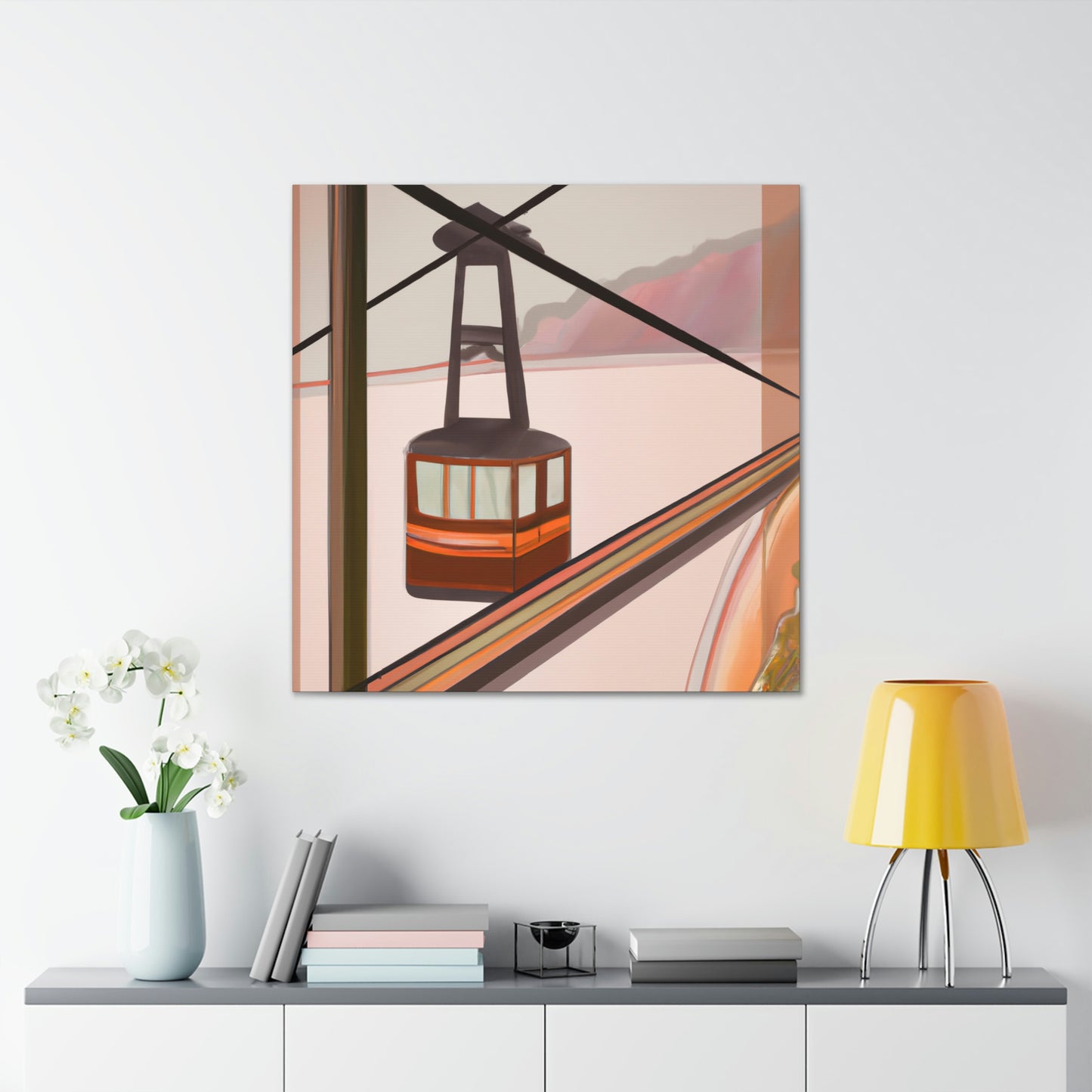 "Cable Car Dreams 1920s" - Canvas