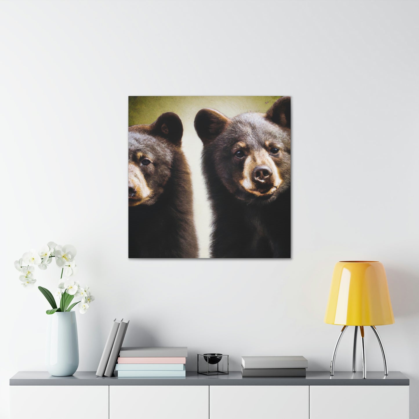 "Black Bears in Nature" - Canvas