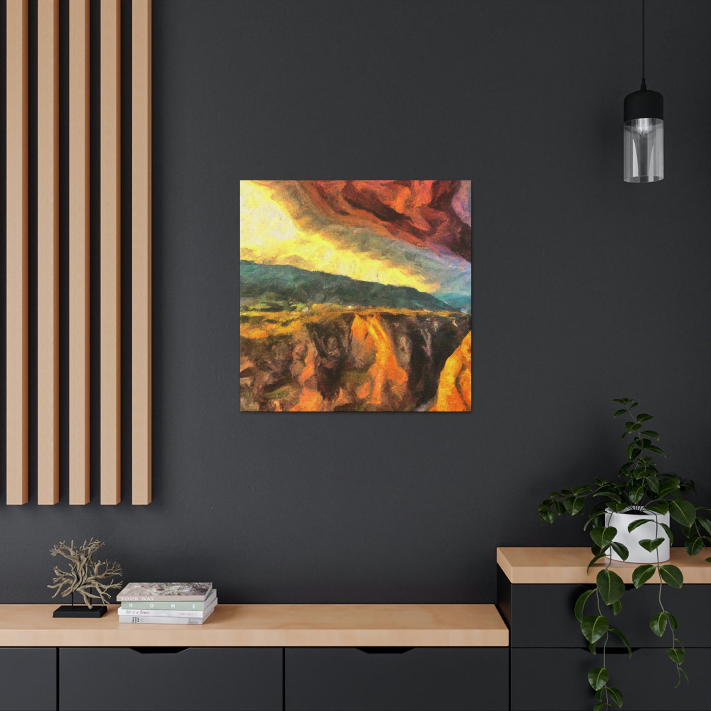 "Canyon in contrast Colors" - Canvas