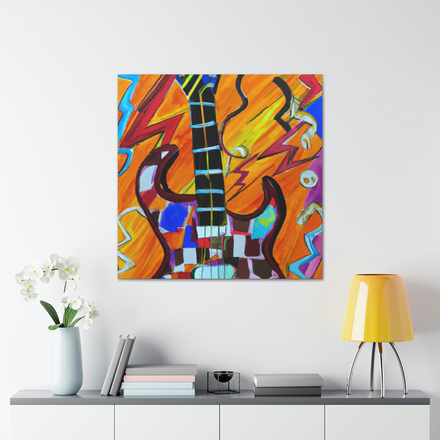 "Electric Guitar Noise Storm" - Canvas