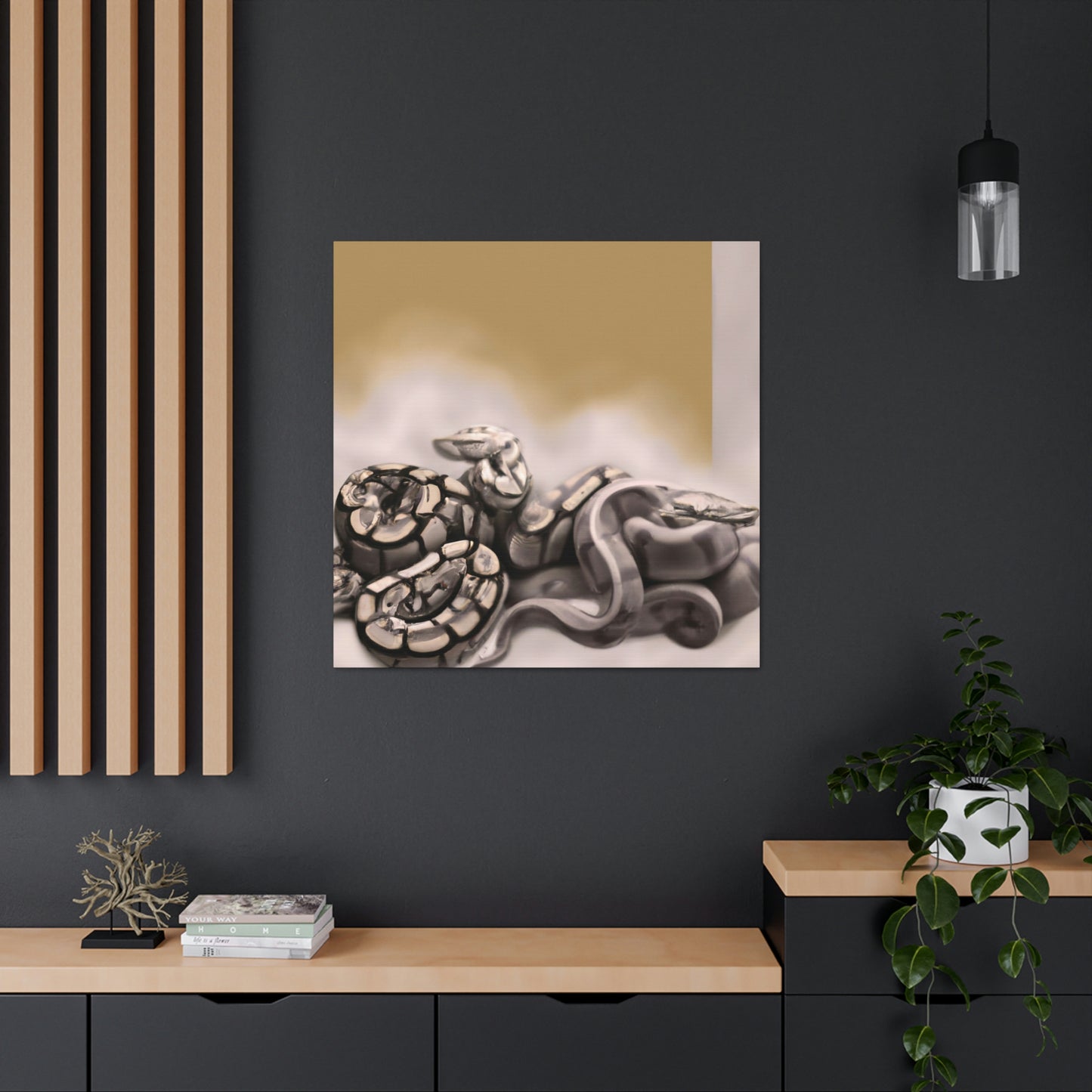 "Snake in Mystic Slumber" - Canvas