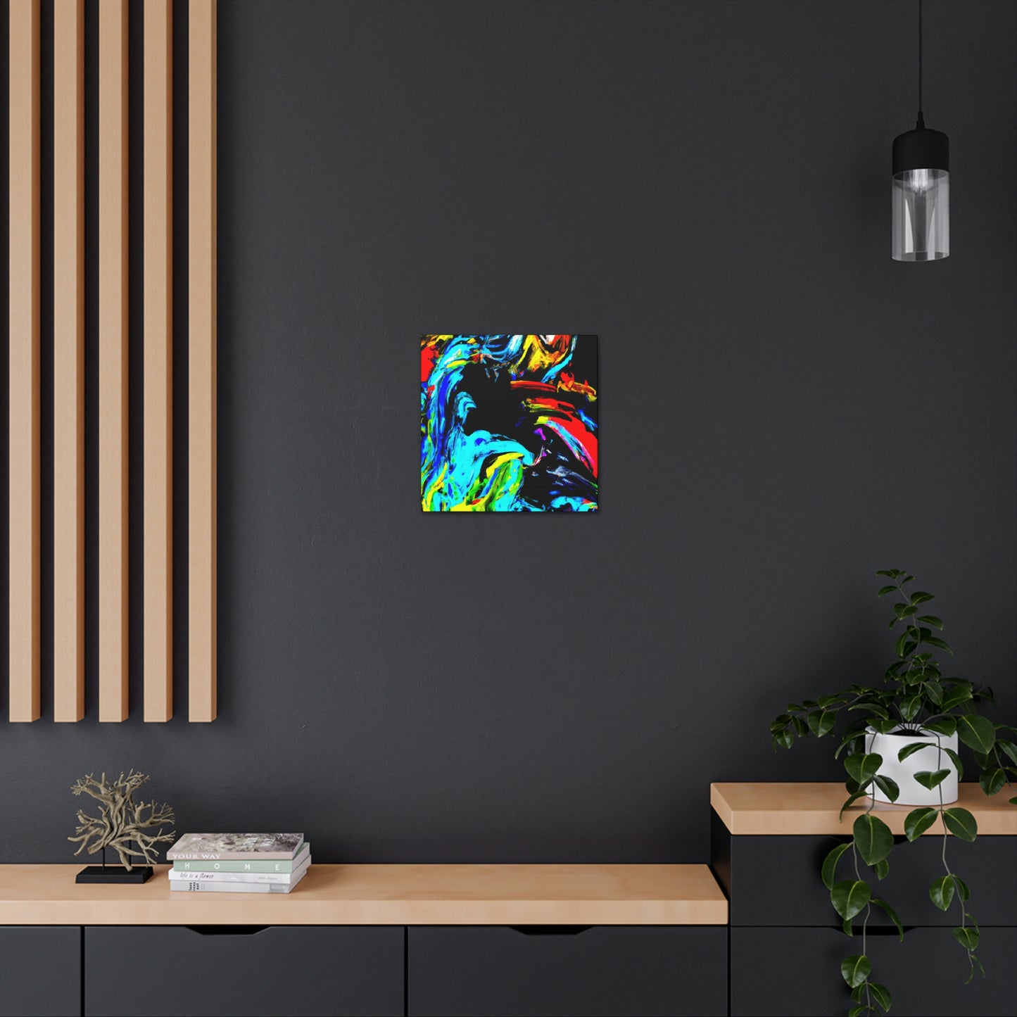 "Vibrant Brushstrokes Dance" - Canvas