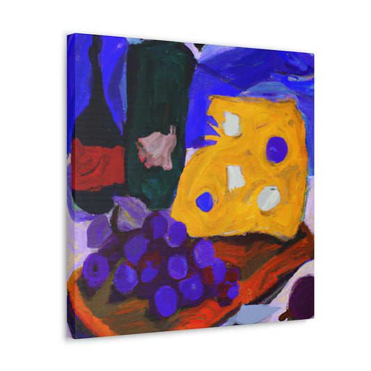 Cheese and Grapes Askew - Canvas