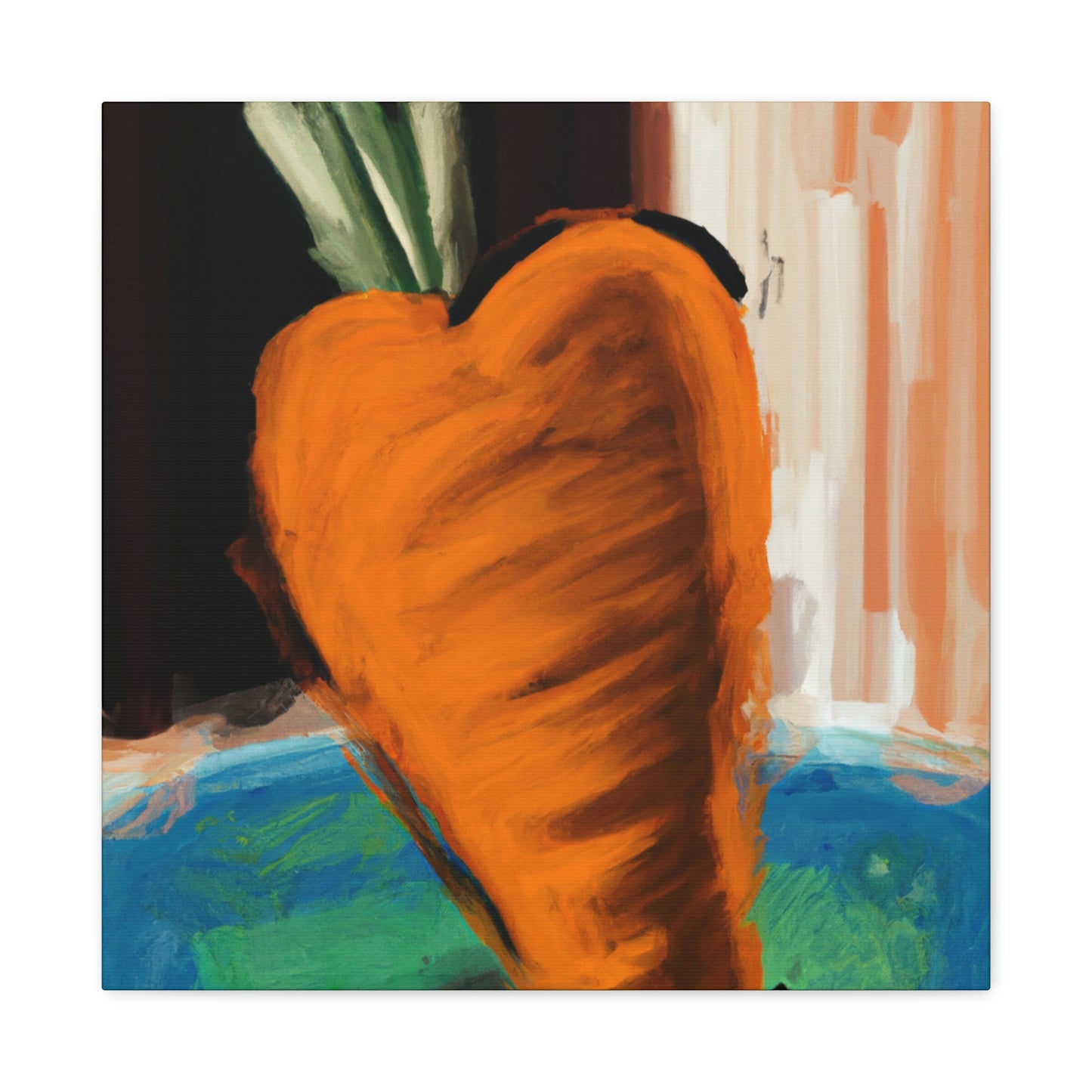 Carrot's Expressionist Glow - Canvas