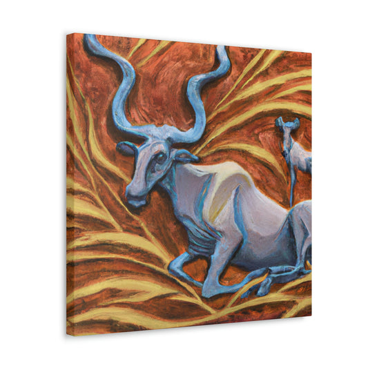 Wildebeest in Deco - Canvas