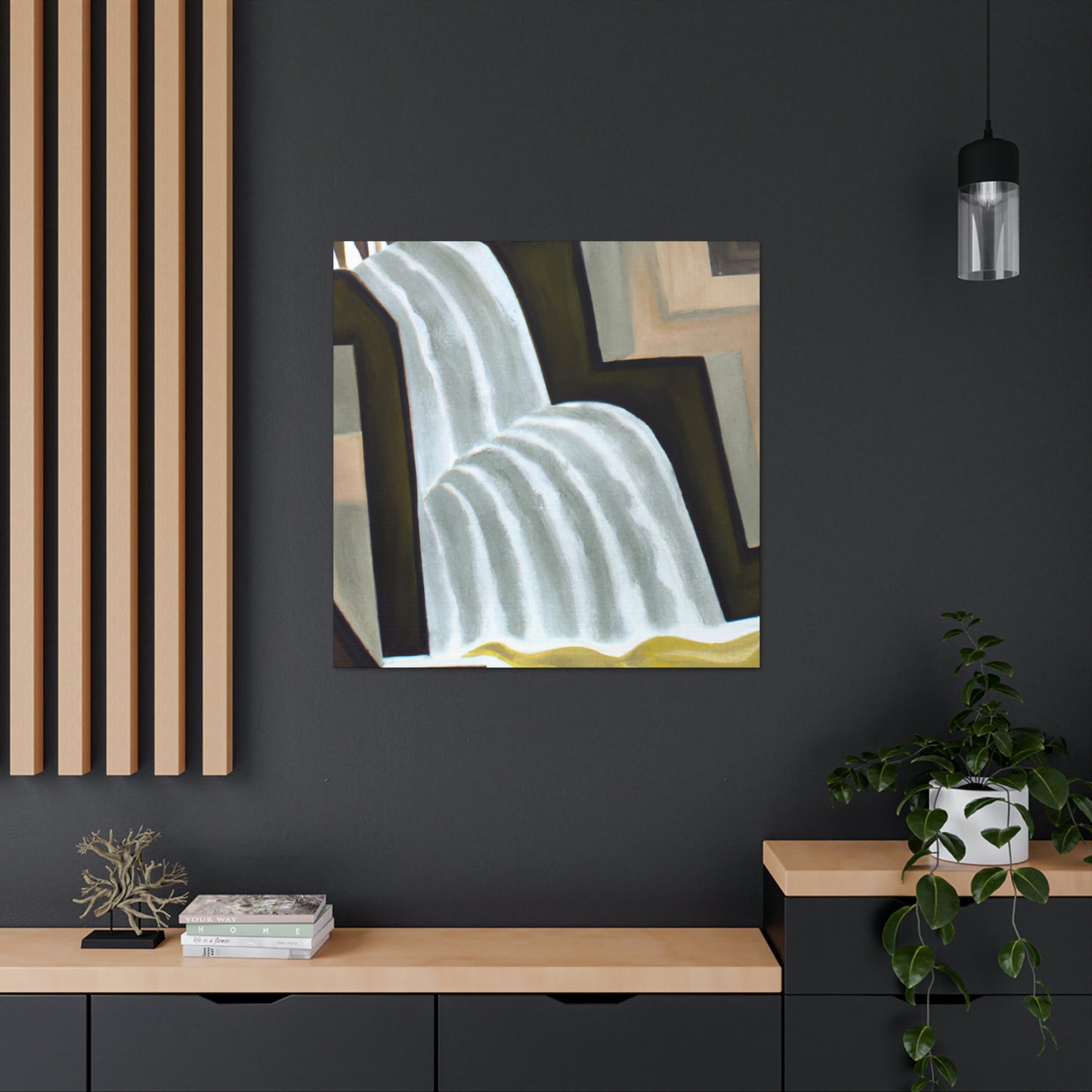 "Falling Water Reflection" - Canvas