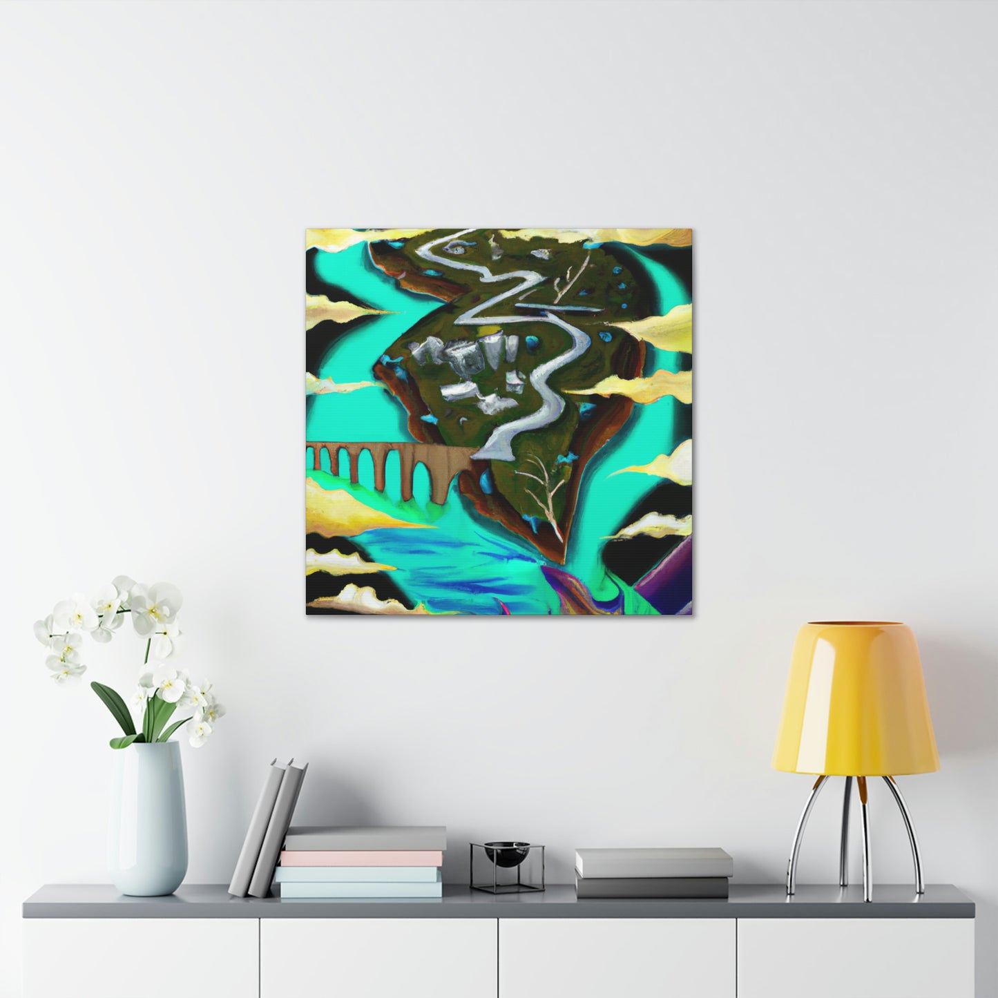 River's Surreal Journey - Canvas