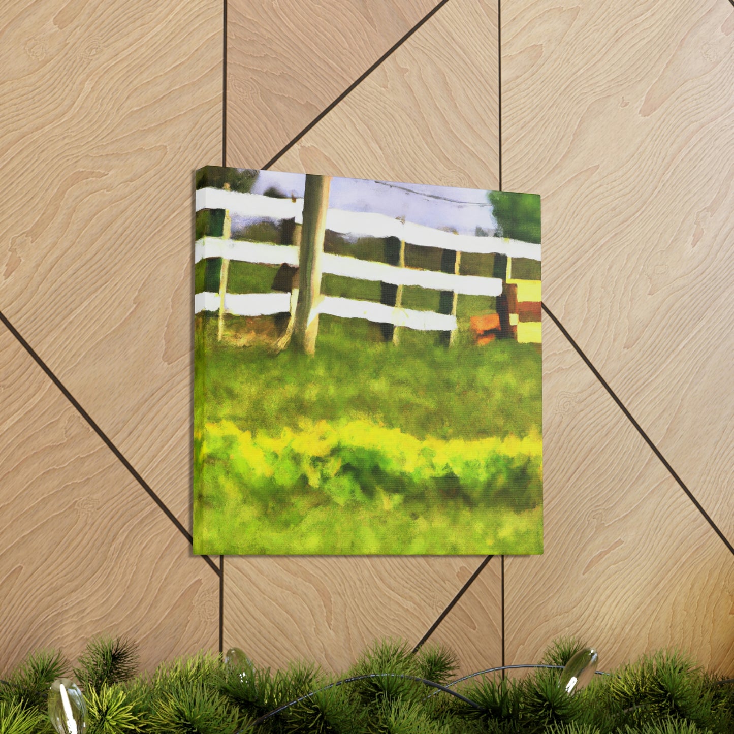 "Barnyard Fence Harmony" - Canvas