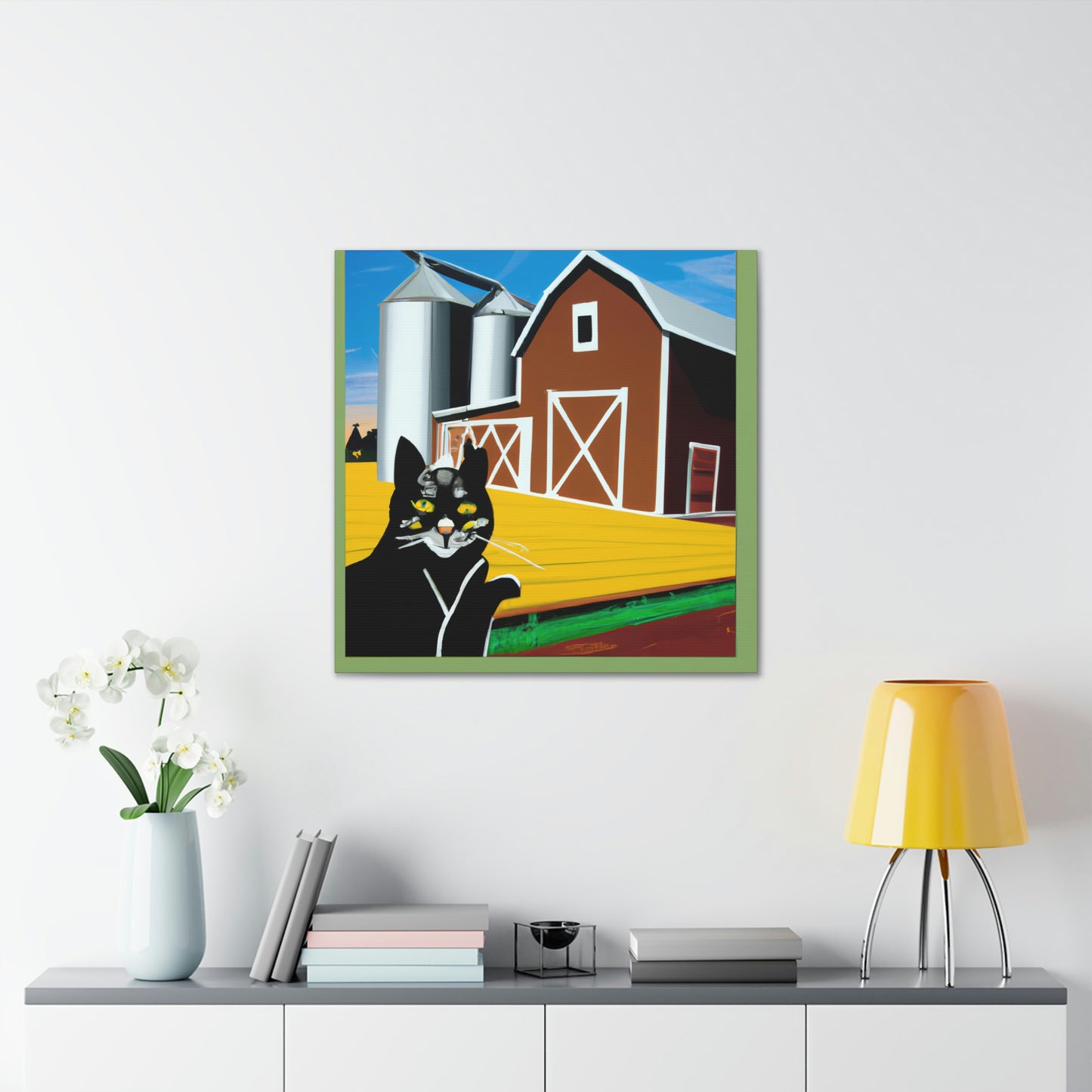 "Feline Art Deco Beauty" - Canvas