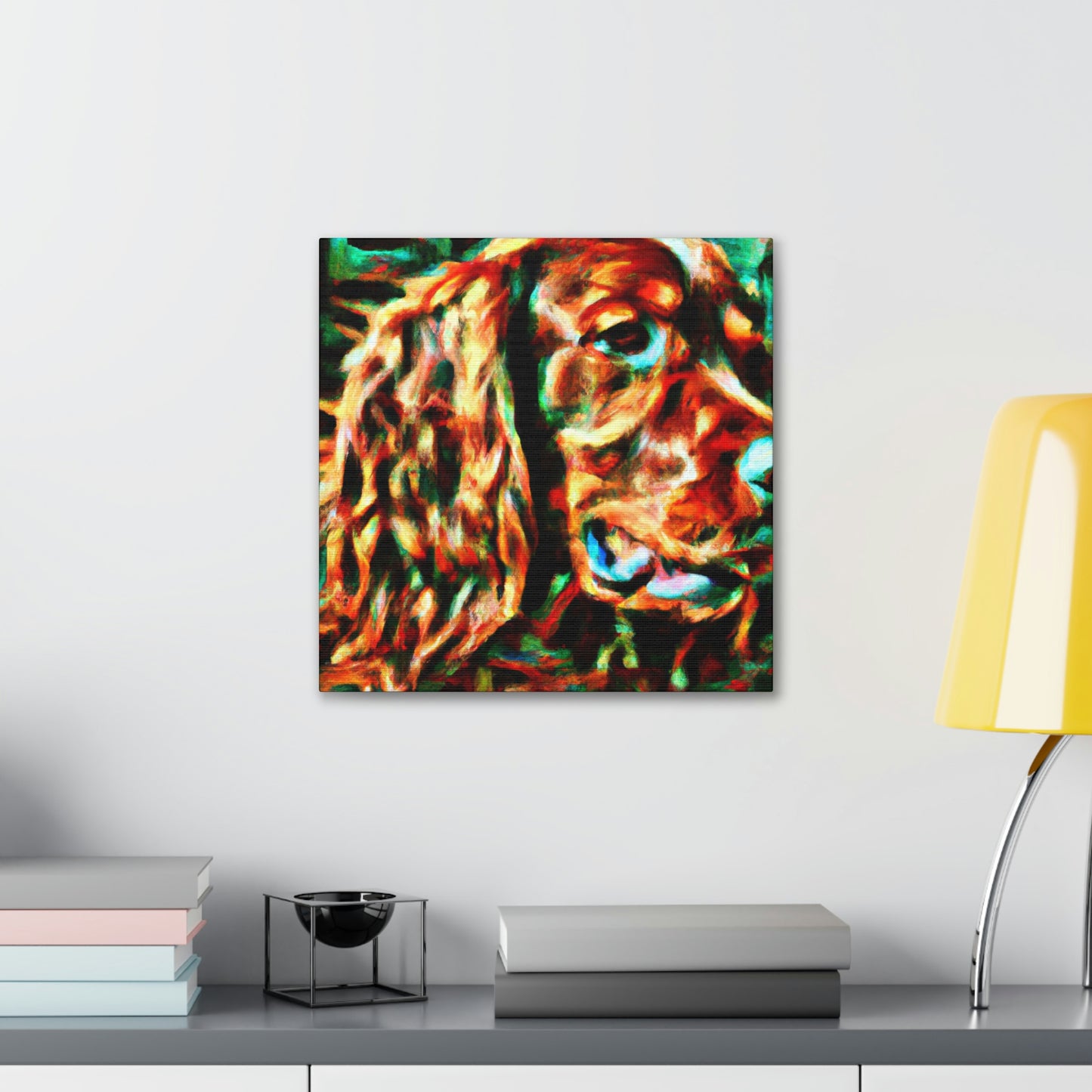 "Irish Setter Reflection" - Canvas