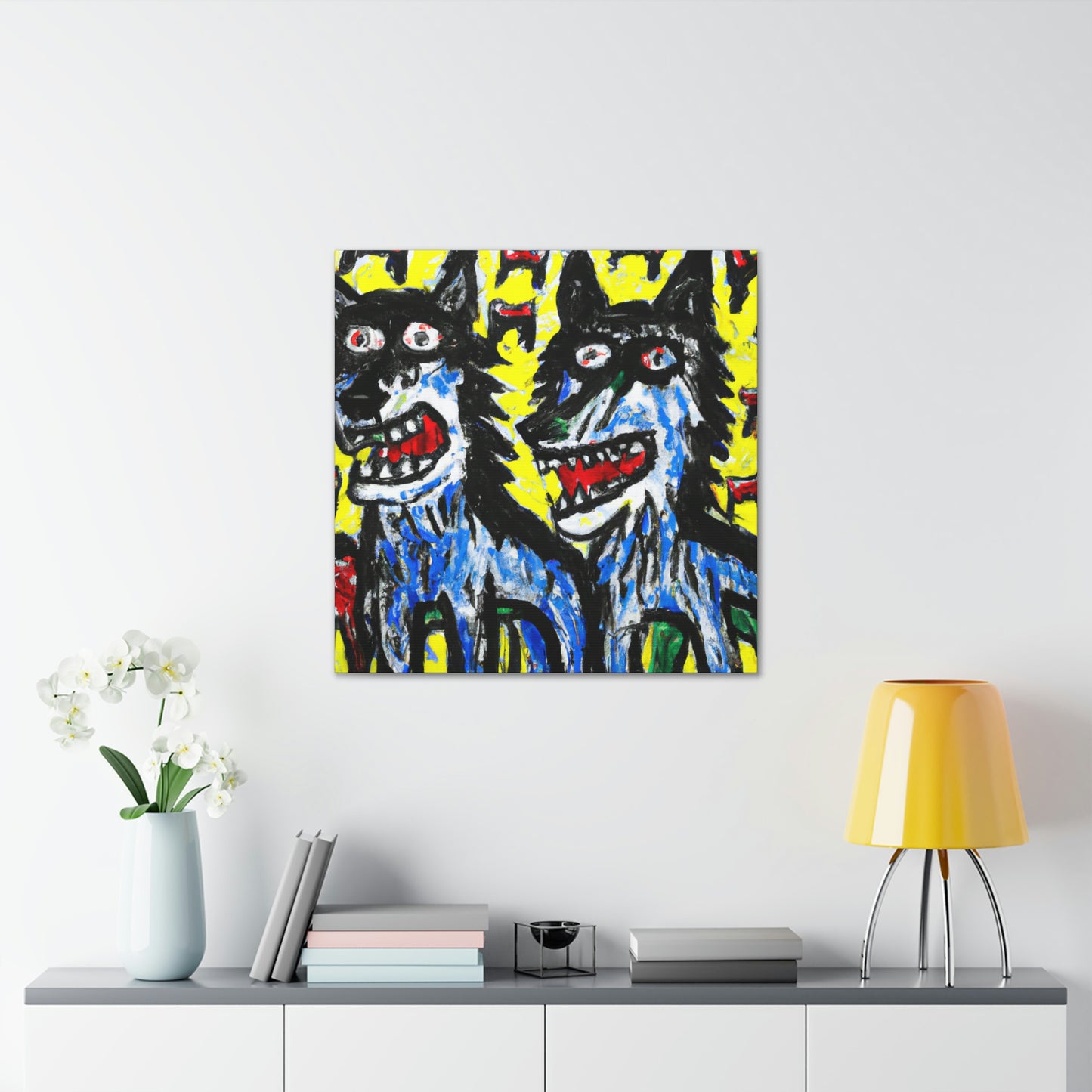 "Wolves in Moonlight" - Canvas