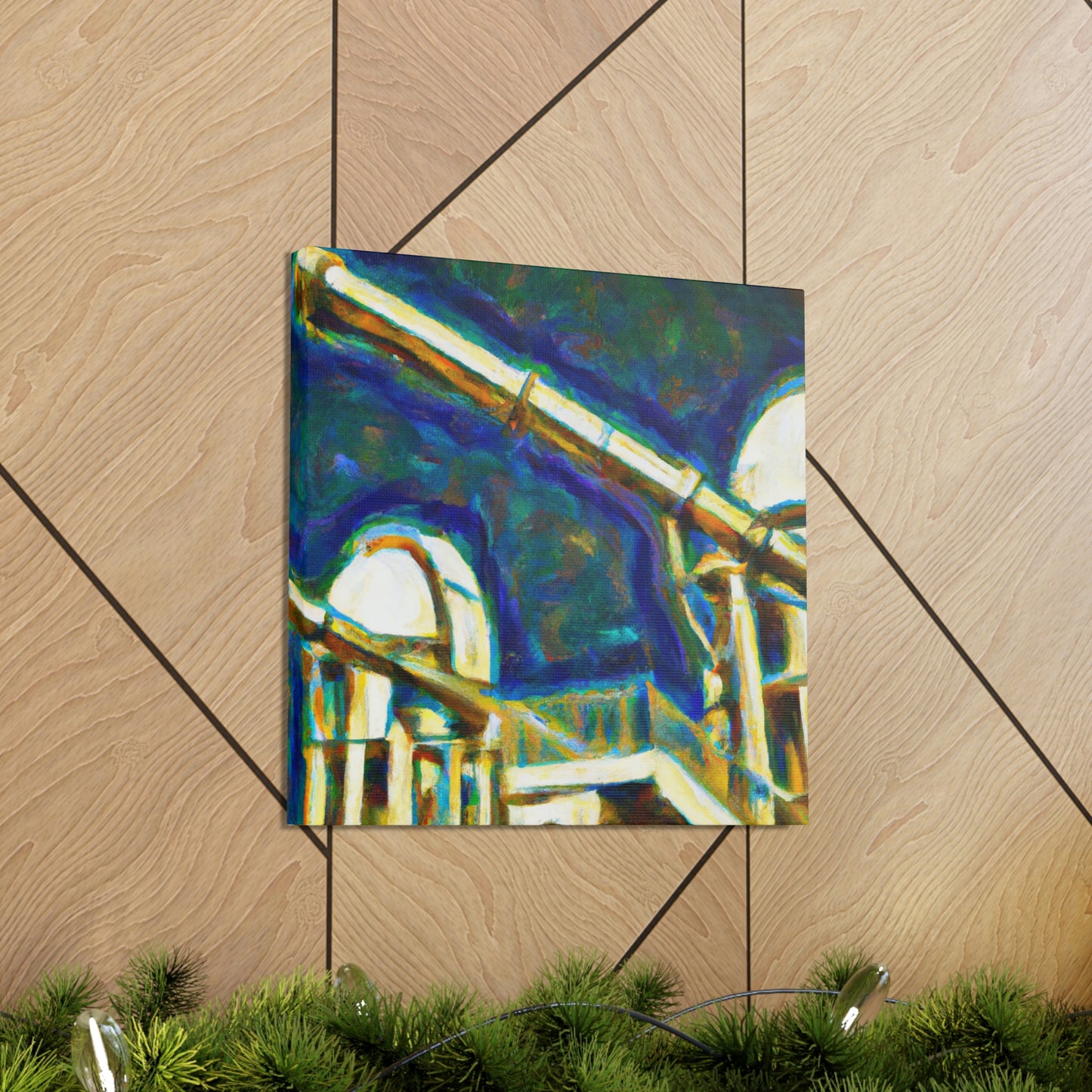 "Stargazing Through Telescopes" - Canvas