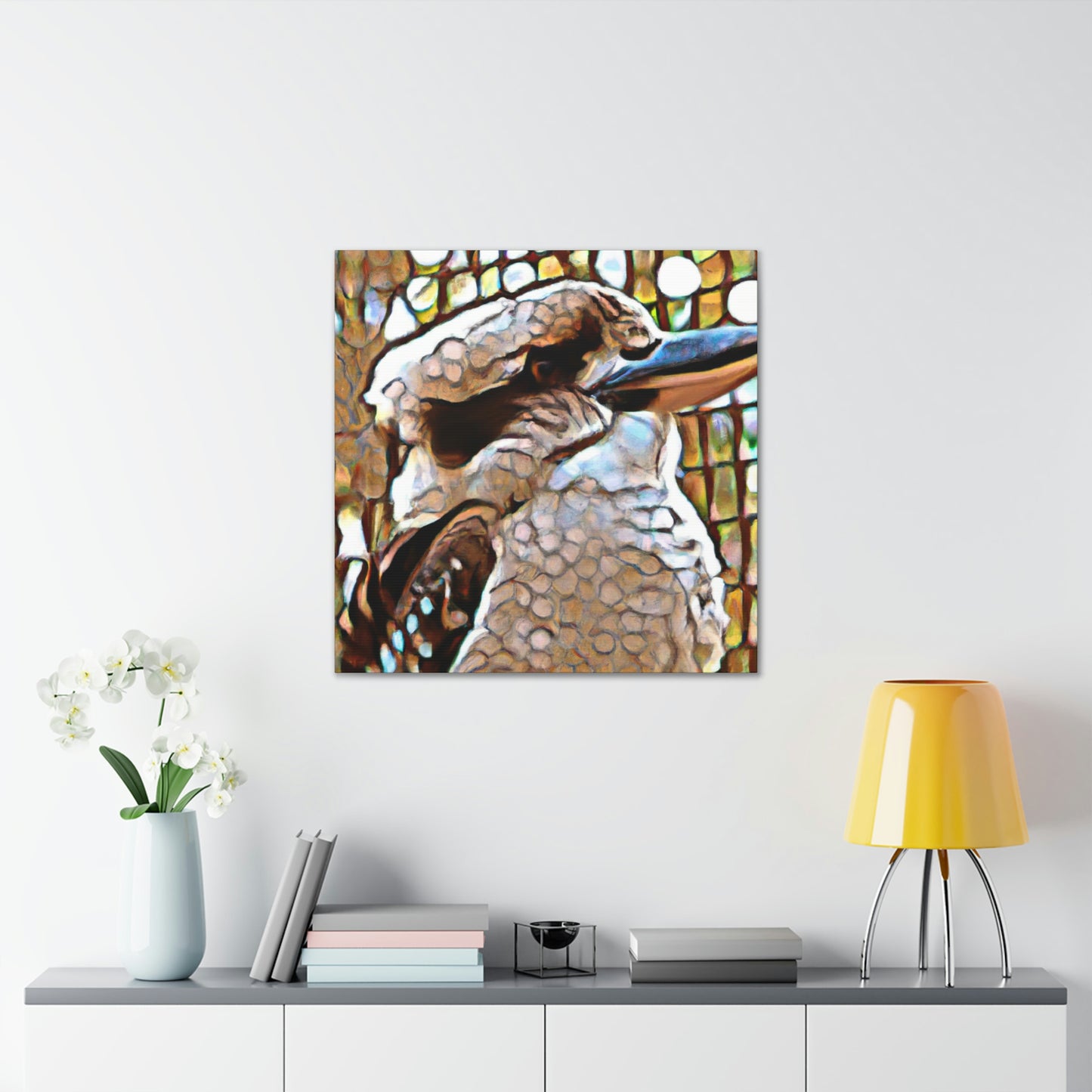 Kookaburra Pointillism - Canvas