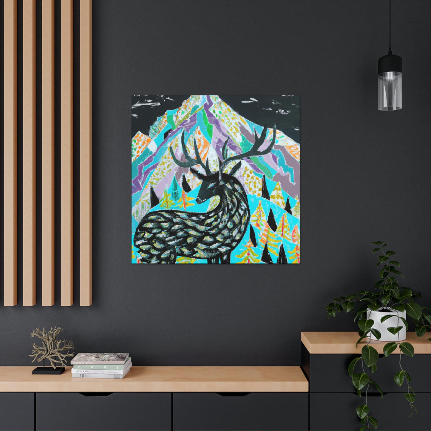 "Deer In Splendor Glowing" - Canvas