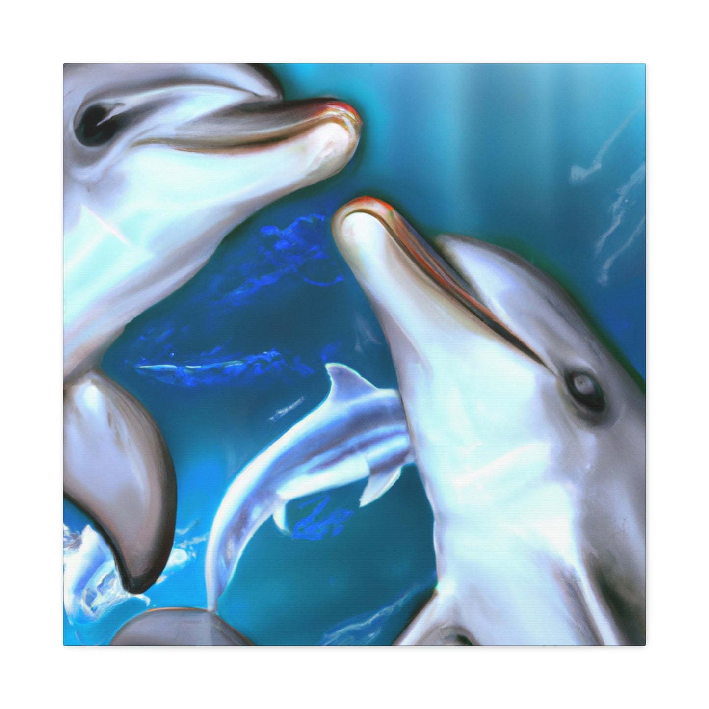 Dolphins on the Shore - Canvas