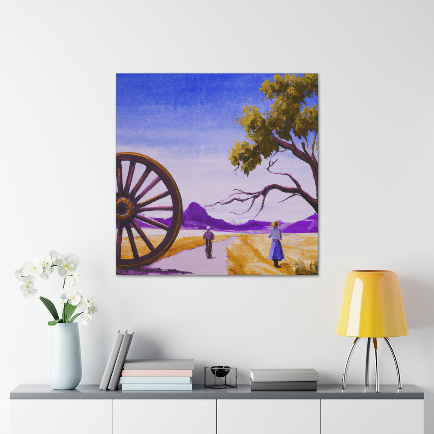 "Wagon Wheel Opulence" - Canvas