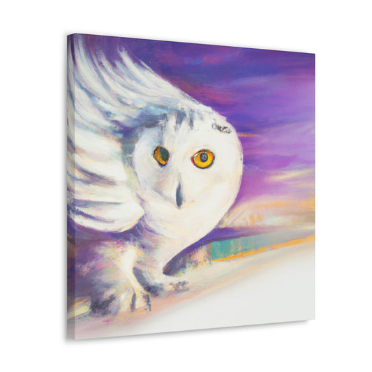 "Snowy Owl in Moonlight" - Canvas