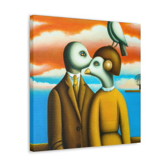 "Lovebirds in Surrealism - Canvas