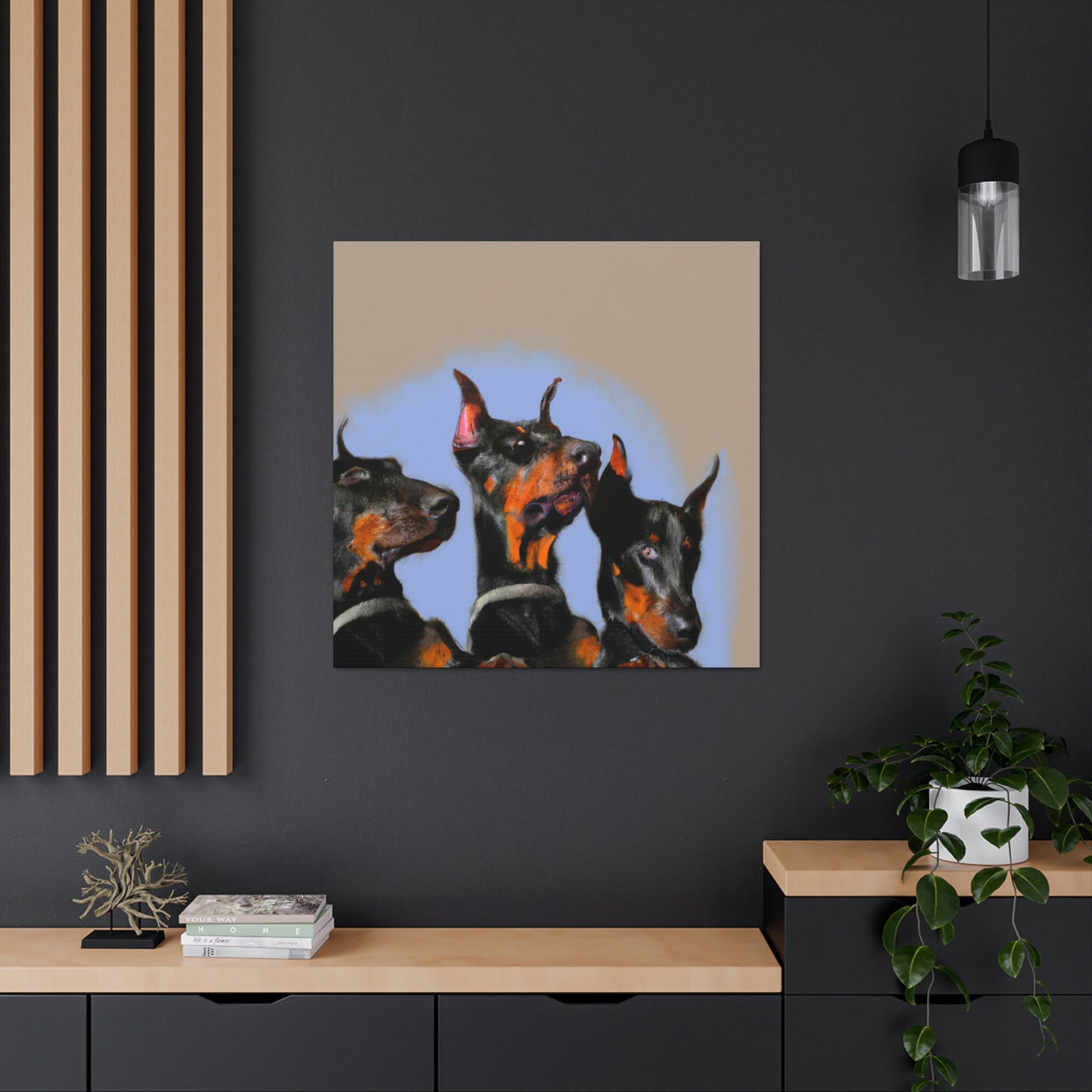 Doberman in Stillness - Canvas