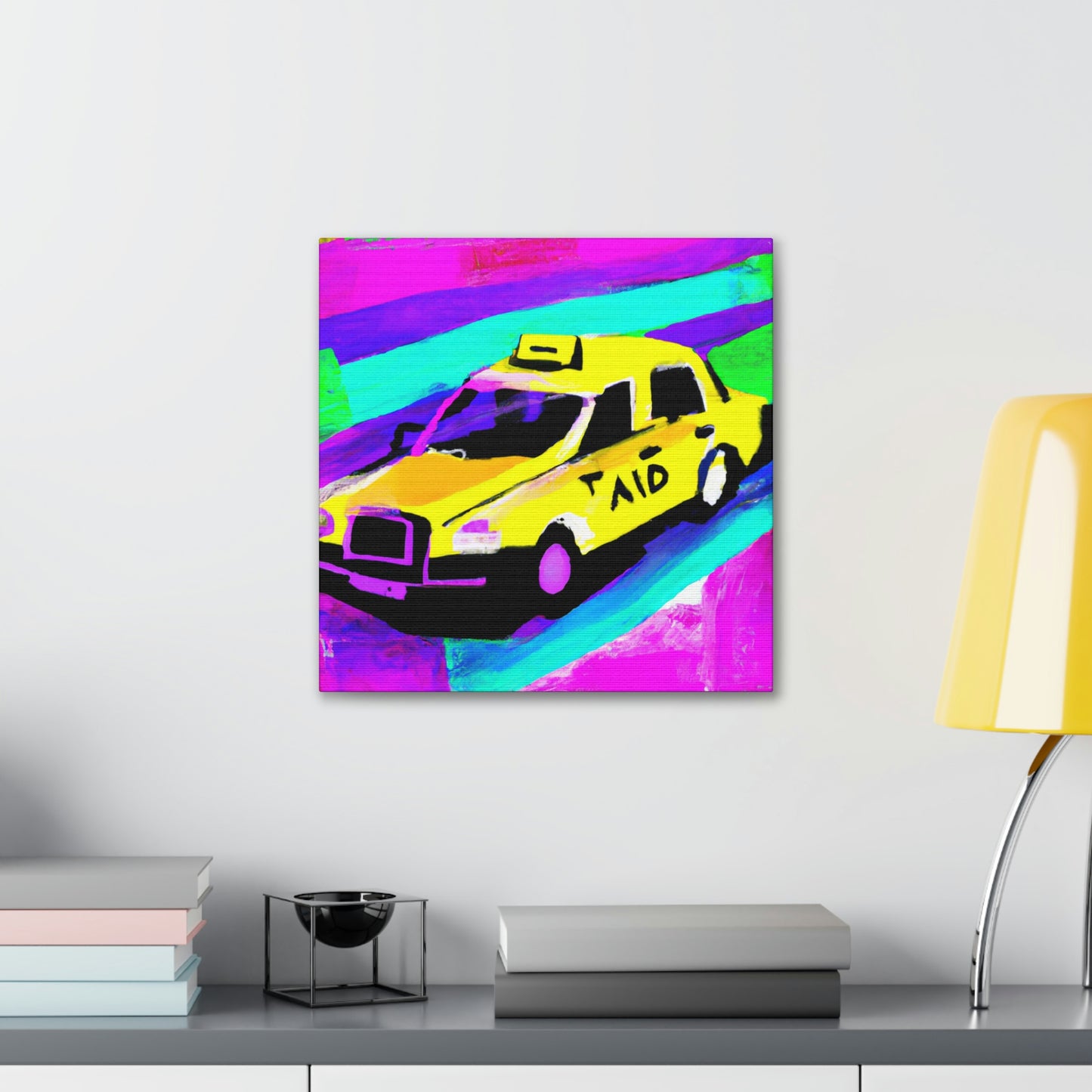 "Ride in Yellow Taxi" - Canvas