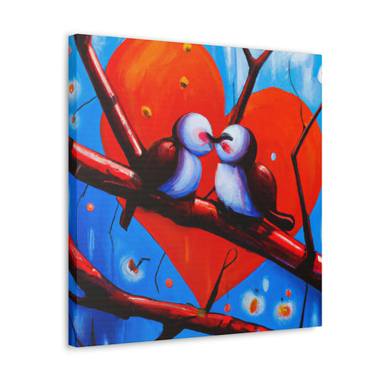 Love Birds in Bloom - Canvas