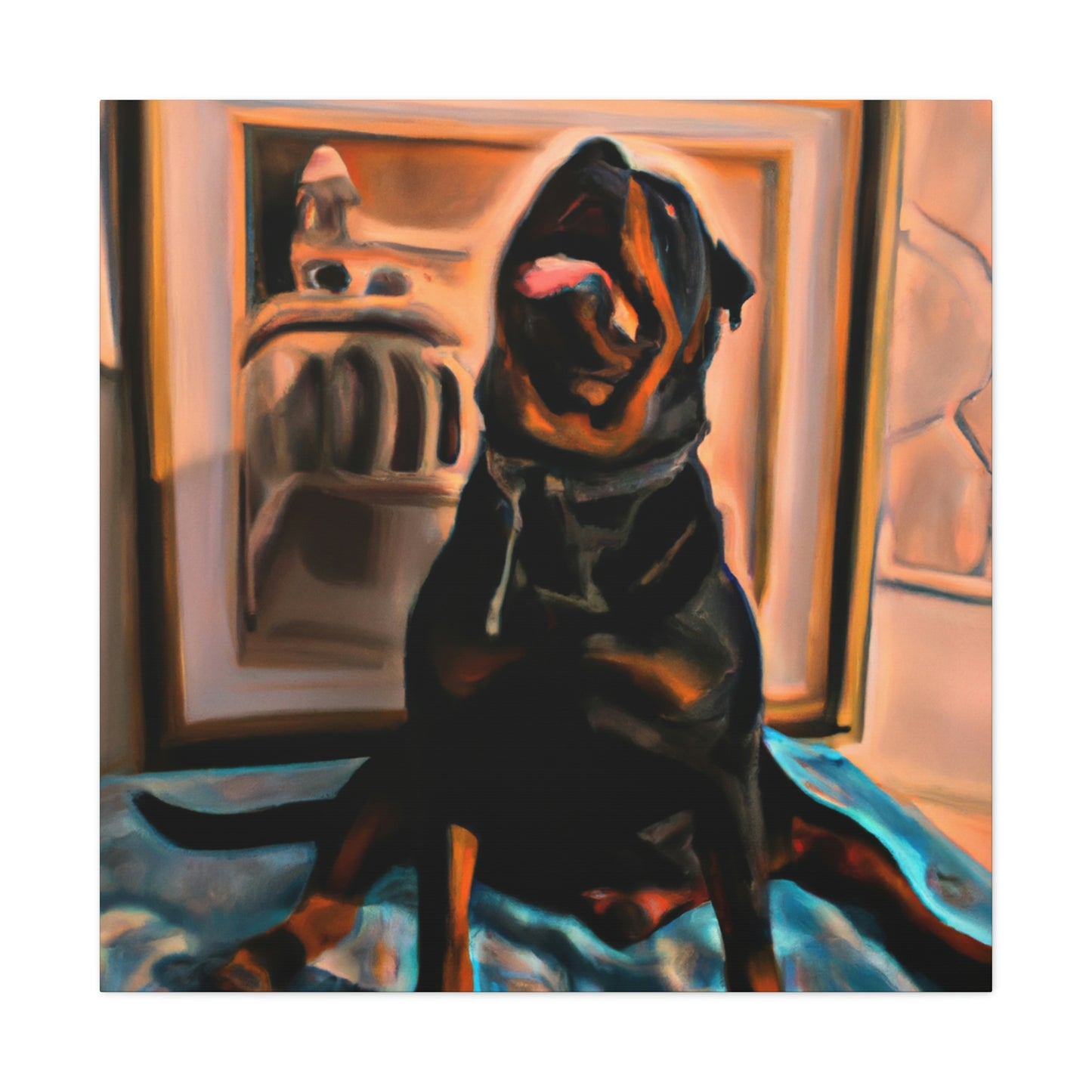 "Rottweiler in a Dream" - Canvas