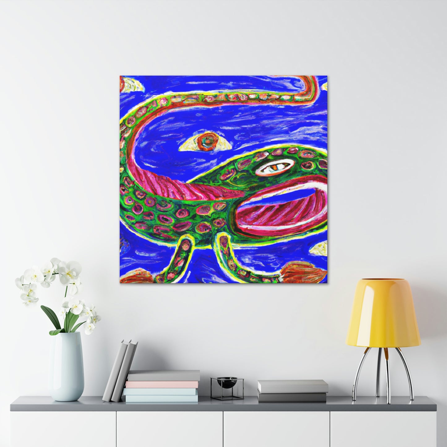 "Eels in Moonlight Shadow" - Canvas