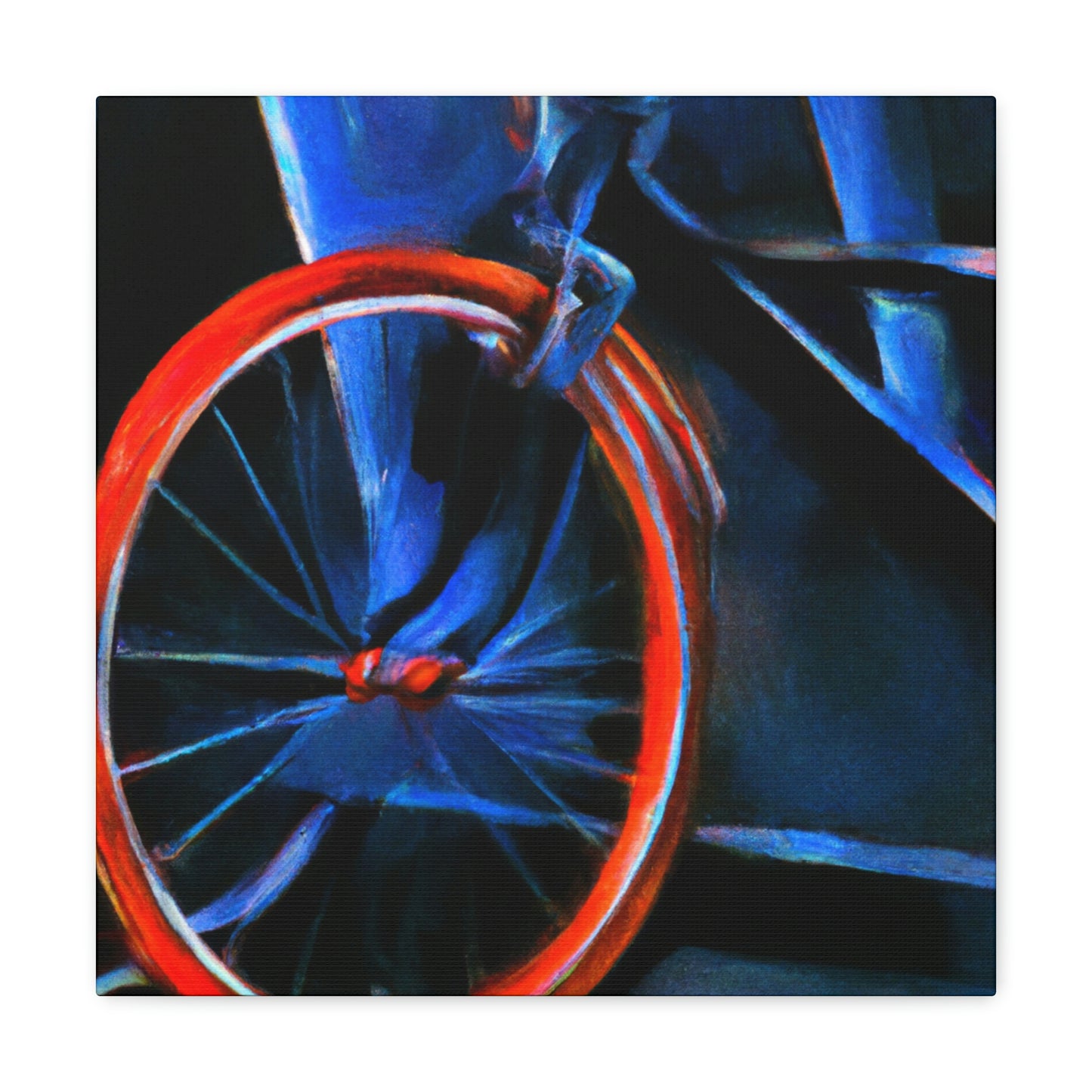 "Bicycle in Abstract Shade" - Canvas