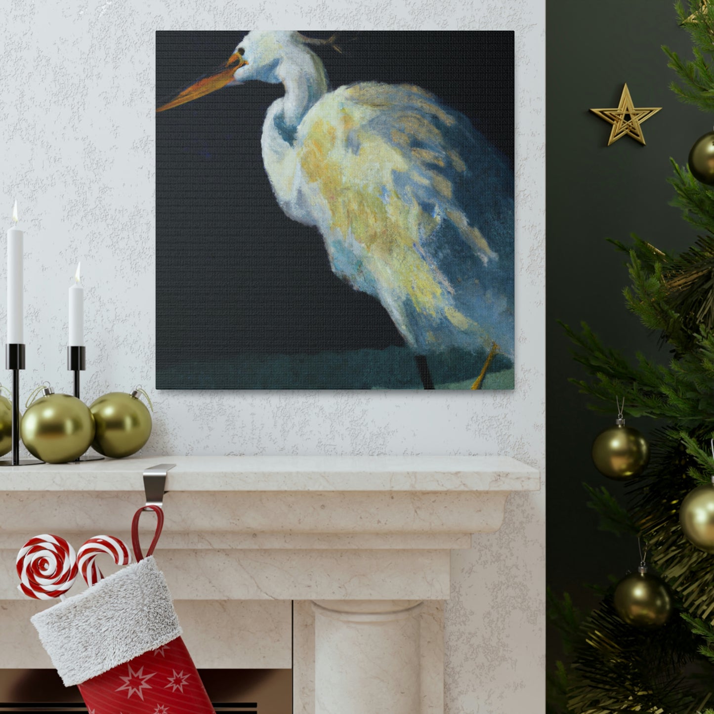 Snowy Egret Serenity - Canvas