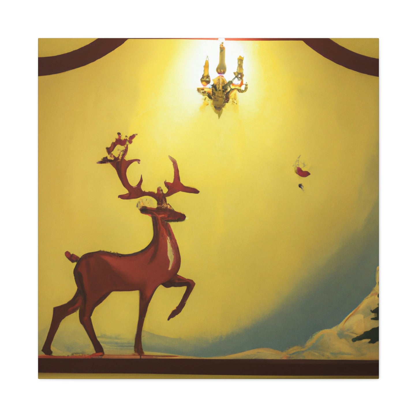 "Reindeer Art Deco" - Canvas