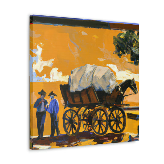 Wagon in Moonlight. - Canvas