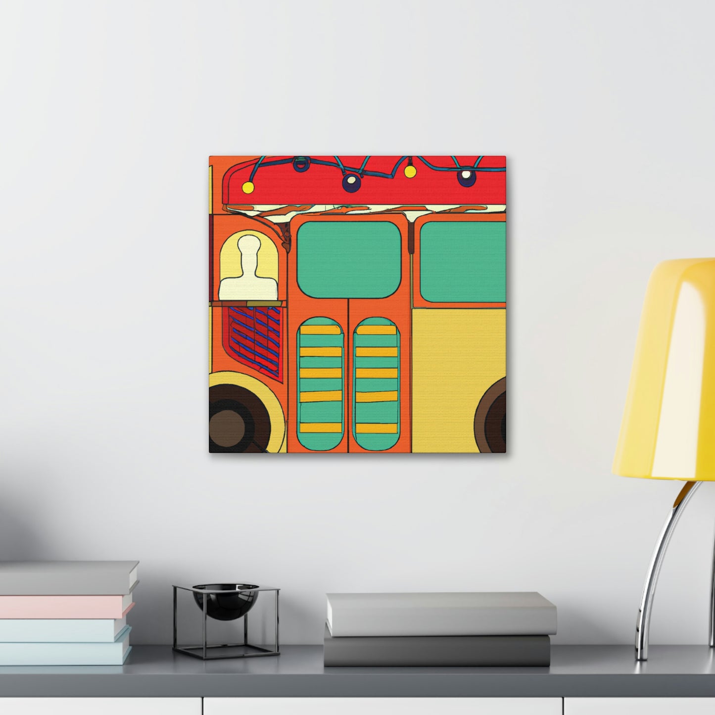 "Bus In Art Deco" - Canvas