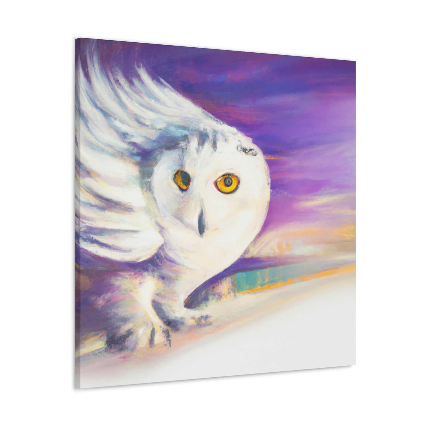 "Snowy Owl in Moonlight" - Canvas