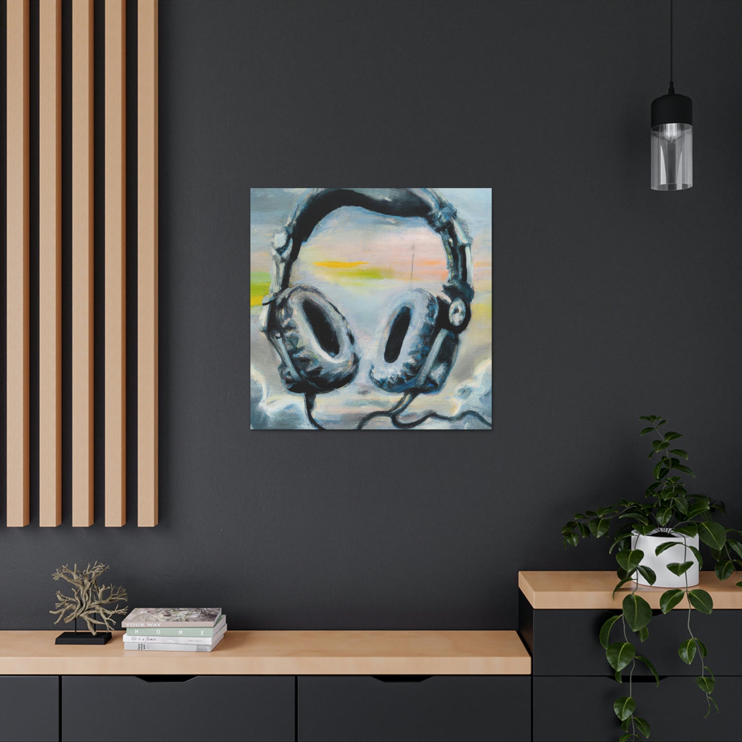 "Headphones in Expressionism" - Canvas