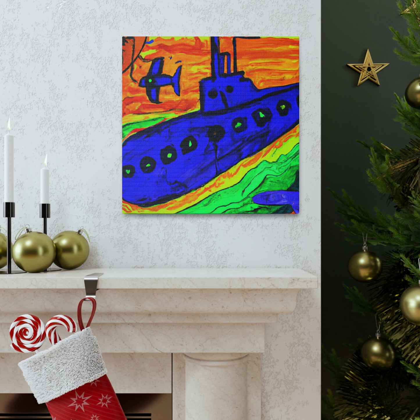 Submarine in Fauve Colors - Canvas