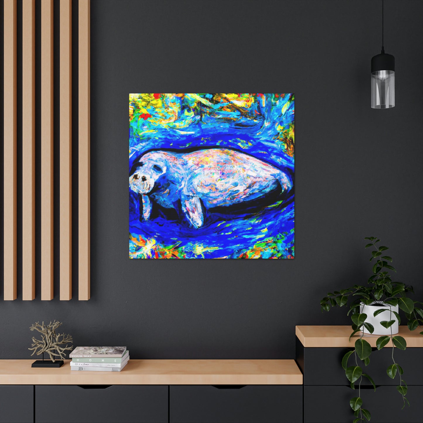 Manatee in Expressionism - Canvas