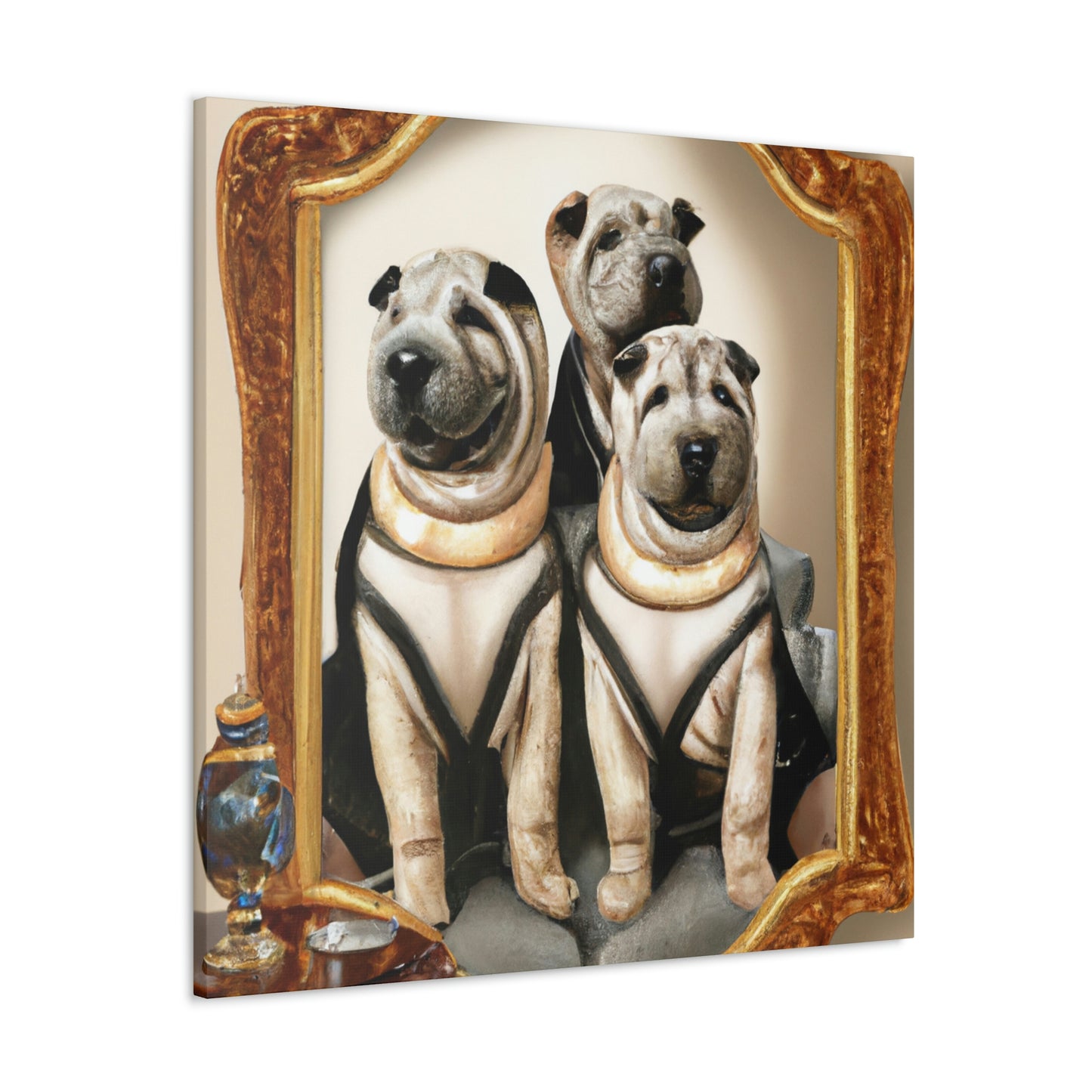 "Shar Pei's Golden Shine" - Canvas