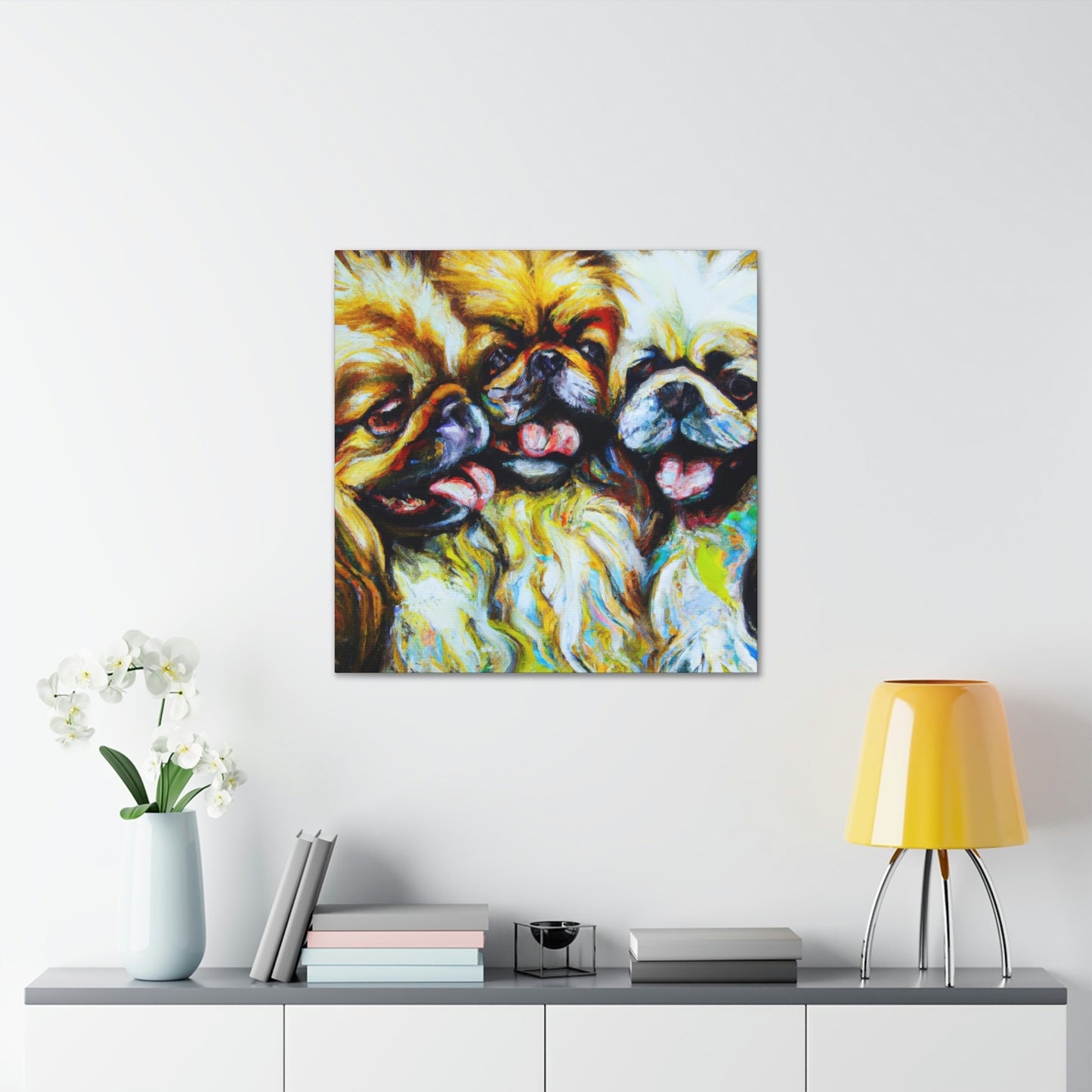 Pekingese Pride Expressionism - Canvas