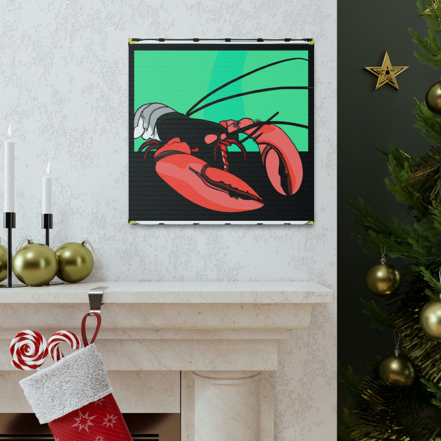 "Lobster Lures Lovingly" - Canvas