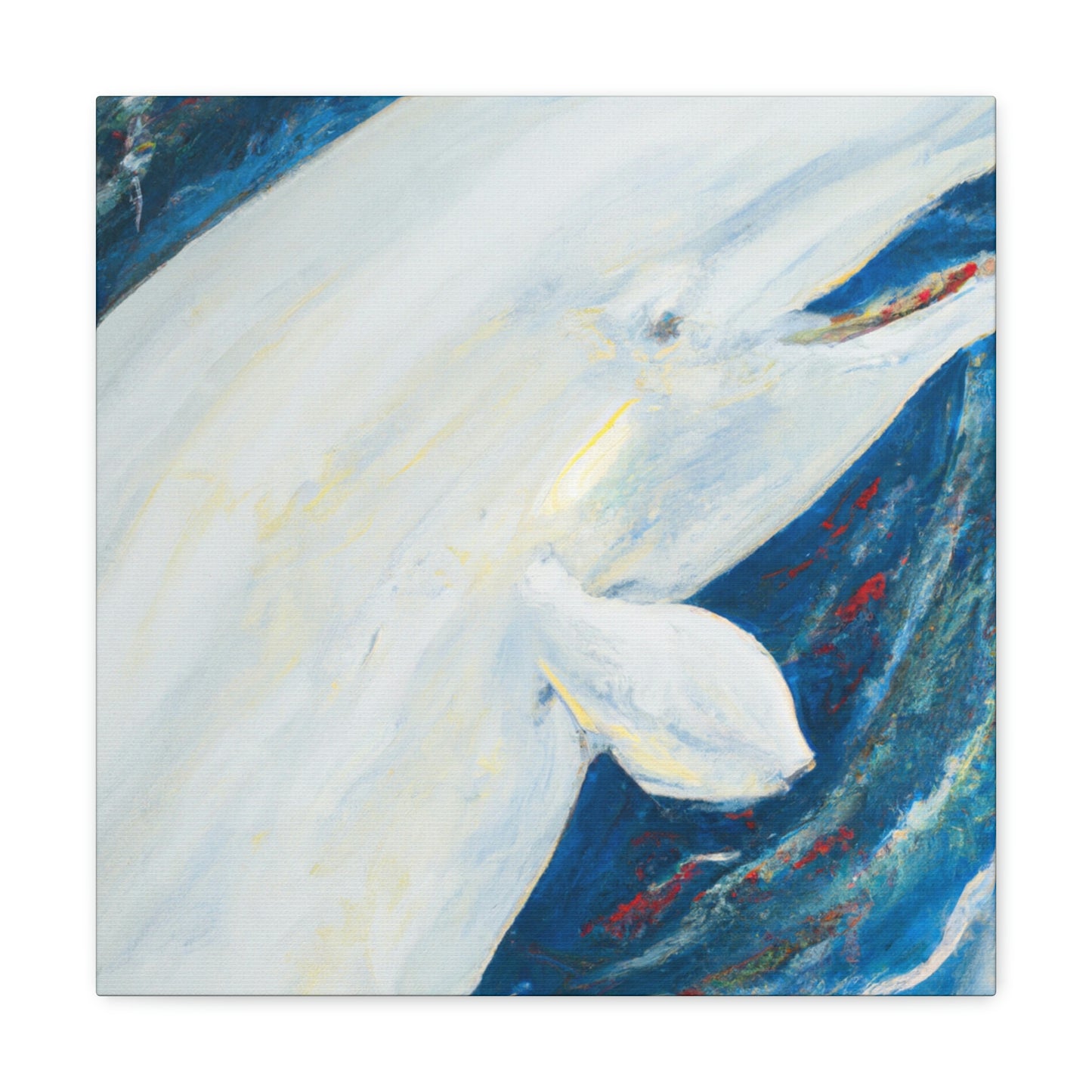 Beluga Whale Majestic. - Canvas