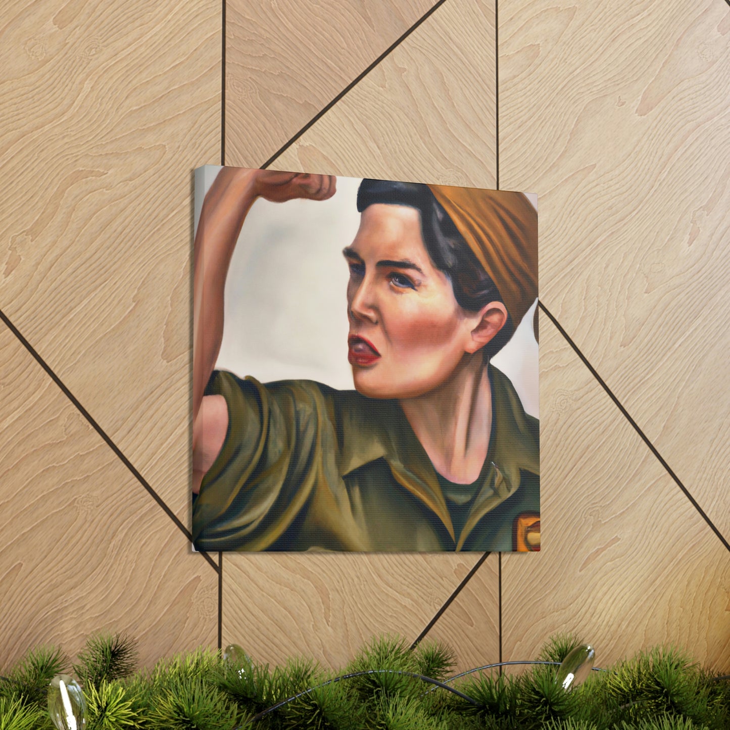 "Rosie the Riveter Stands" - Canvas