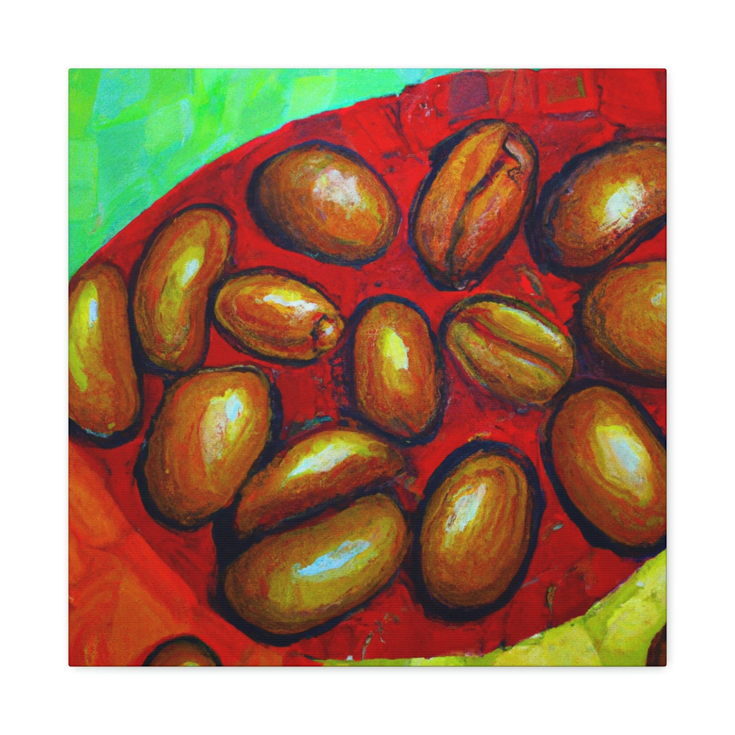 Coffee Beans in Color - Canvas