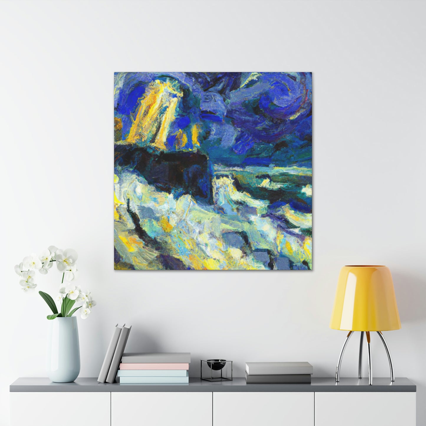 "Sea Wall, Turmoil Beneath" - Canvas