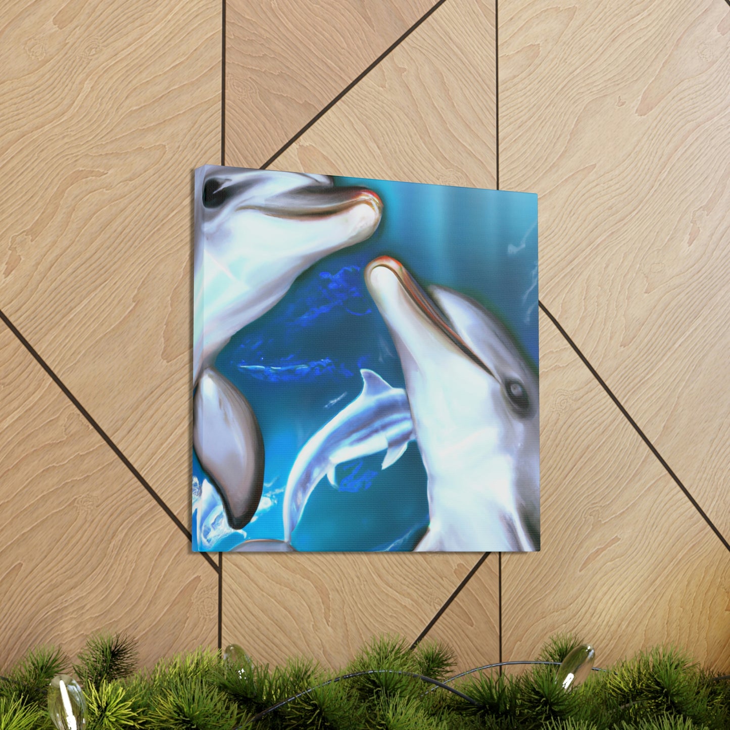 Dolphins on the Shore - Canvas