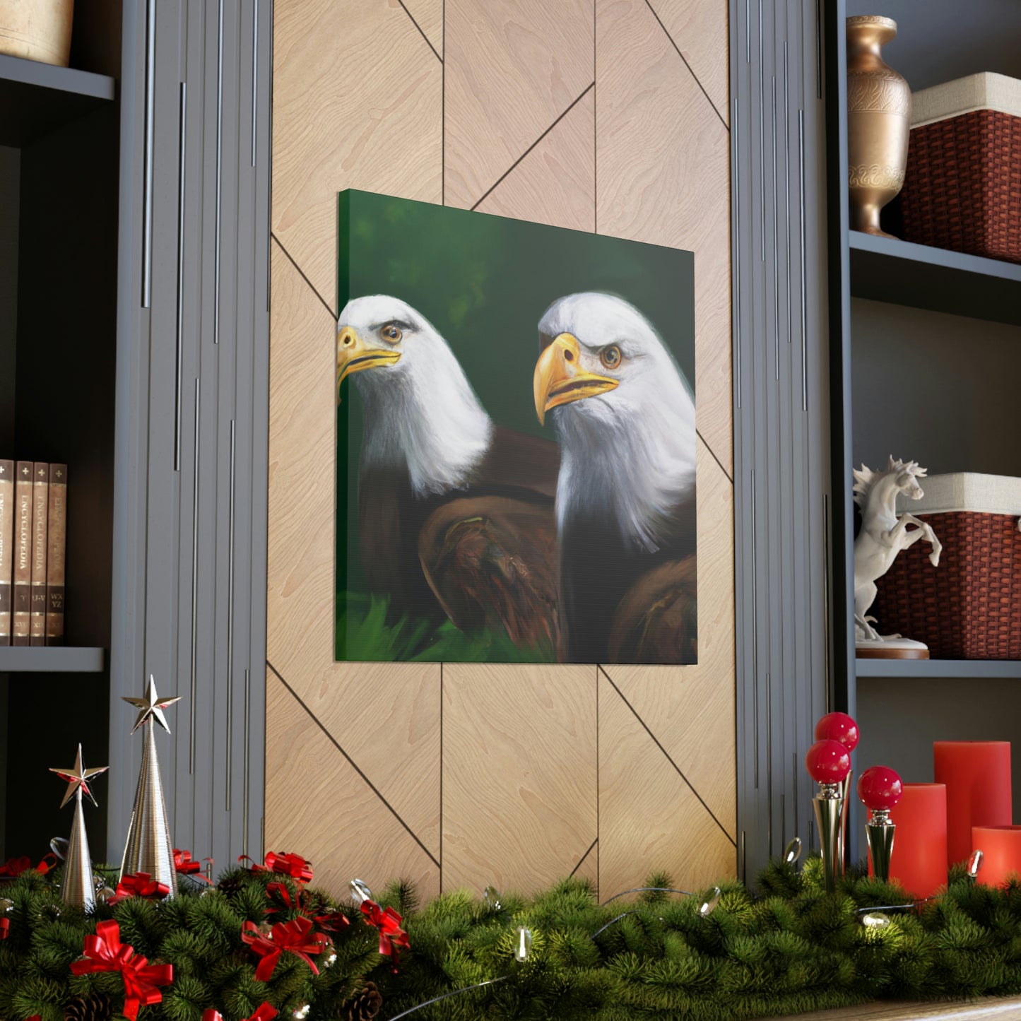 Bald Eagles in Flight - Canvas