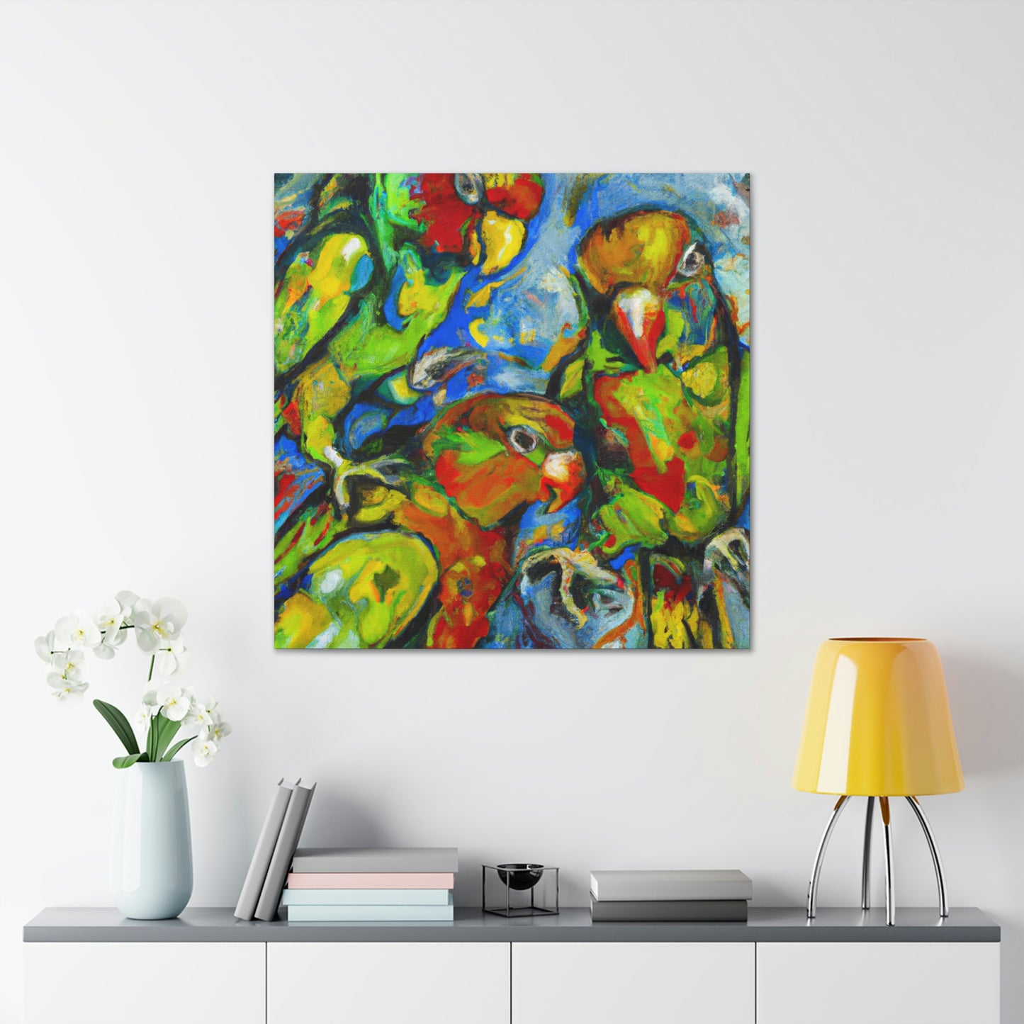 "Conures in a Dreamscape" - Canvas