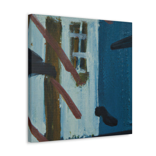 "Beach Hut Abstraction" - Canvas