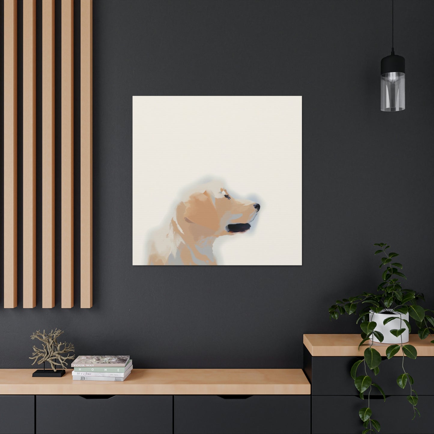 "Golden Retriever Minimalism" - Canvas