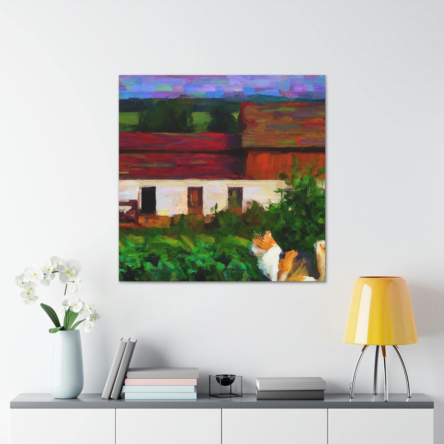 "Barn Cat Impressionism" - Canvas