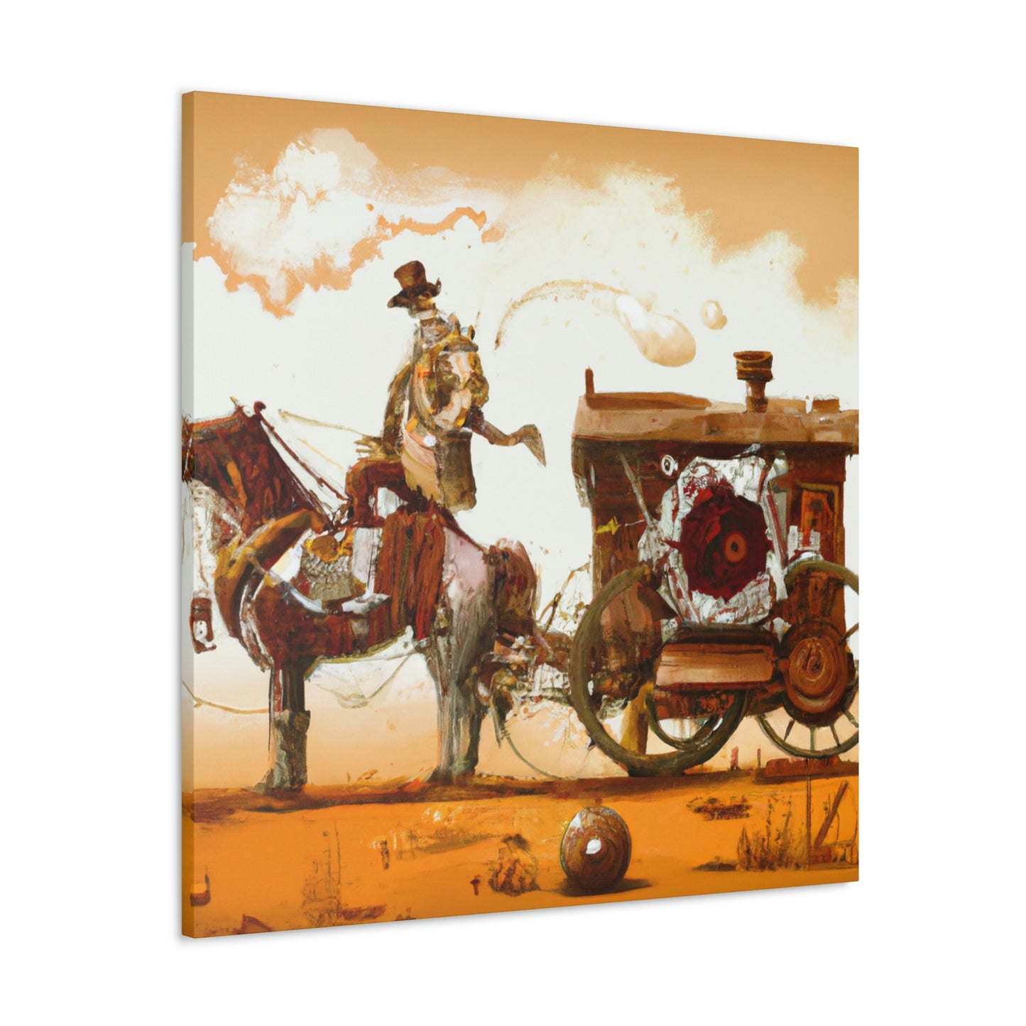 "Stagecoach Steam Adrift" - Canvas